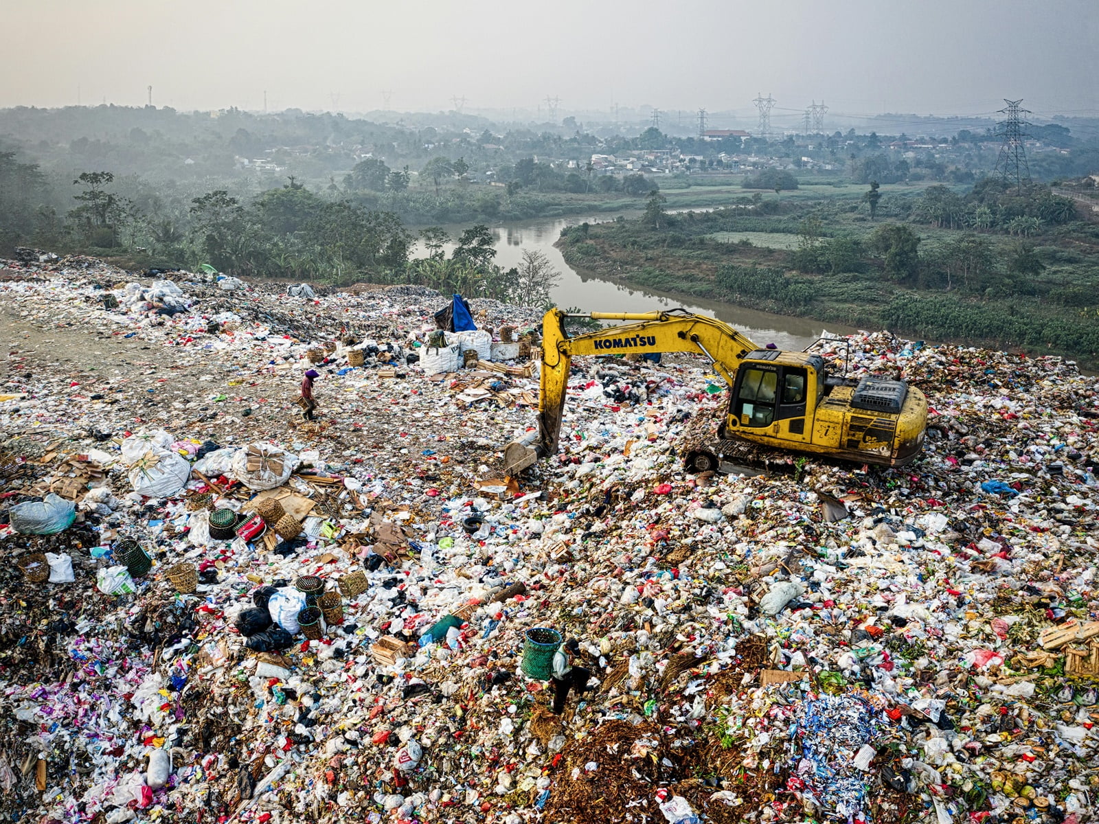 Pożar wysypiska śmieci