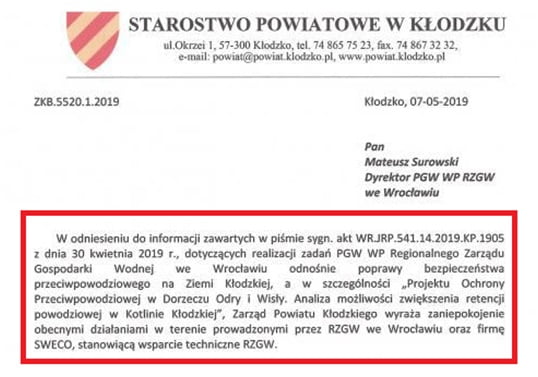 Odszkodowanie za niewybudowanie zbiorników przeciwpowodziowych